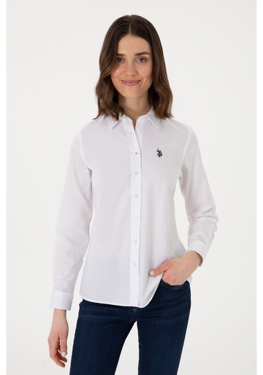 U.s. Polo Assn. Kadın Beyaz Gömlek Basic 50298113-vr013 Beyaz