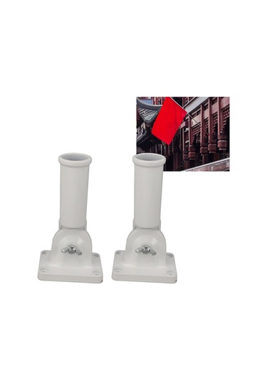 Kangvka Alüminyum Duvarlı Bayrak Direği Tutucu - 180 Derece Açılımlı, Ev/ofis İçin, Dayanıklı Malzeme, Kolay Kurulum