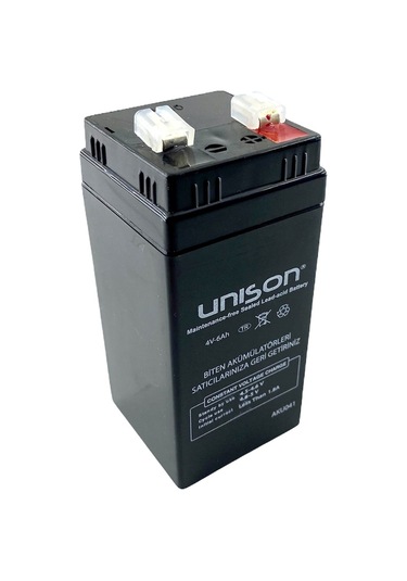 4V 6 Amper Kare Kuru Bakımsız Akü