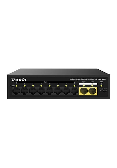 Tenda Sg110pc 10 Port 8 Port Poe+ 10-100-1000 Mbps + 2 Port Uplin