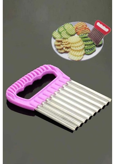 Tırtıklı Patates Ve Sebze Dilimleyici Dalga Desenli Metal Kesici