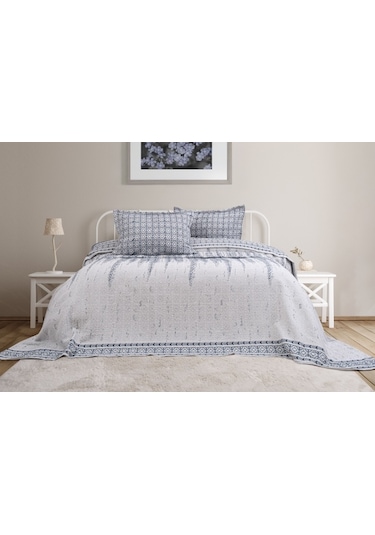 Marin 3 Parça Çift Kişilik Pike Takımı Lacivert 240 X 260 Cm Lacivert