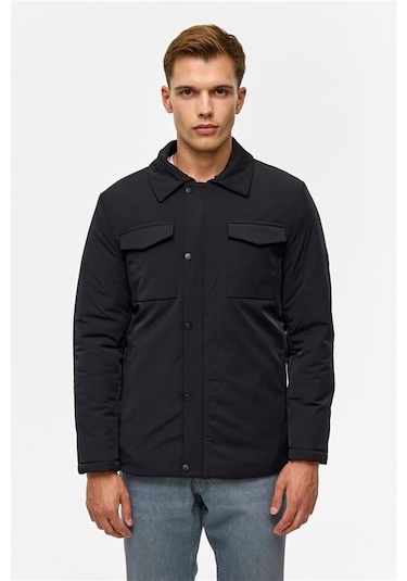 Süvari - Lacivert Slim Düz Mont Lacivert