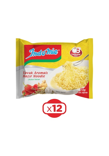 Indomie Noodle Tavuklu 70 Gr X 12 Adet