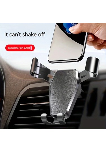 Primepickings Siyah Yerçekimli Araç Tutucu - Titreme Önleyici Fabrika Navigasyon Telefon Askısı