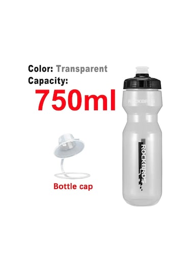Rockbros Bisiklet Su Şişesi 600-750 Ml Mtb Yol Bisikleti Su Şişesi Tutucu Sıkma Şeffaf Şeffaf