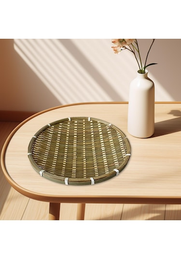 Suntek Parti Bahçe Için Bambu Sepet Tepsisi 30 CM