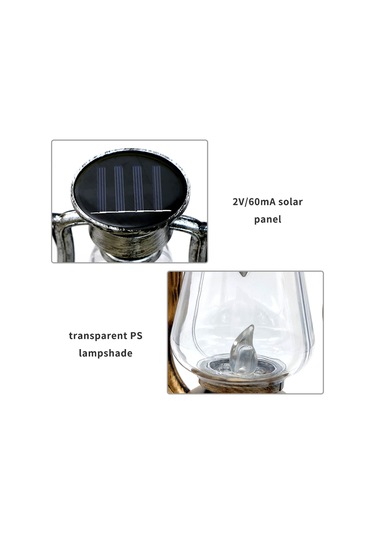 Gajeena Güneş Enerjili Antik Led Fener - Taşınabilir Dekoratif Aydınlatma 4 Renk Seçenekli