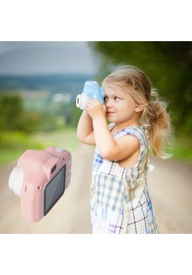 Dofolink Çocuklar İçin Yüksek Kaliteli Dijital Fotoğraf Makinesi - 1080p Video, 2.0" Lcd Ekran, Renkli Hediyelik Paket Pembe Pembe