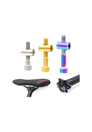 Sones Bisiklet Titanyum Alaşımlı Sele Borusu Kilitleme Vidaları, Renk: M6x30 Altın