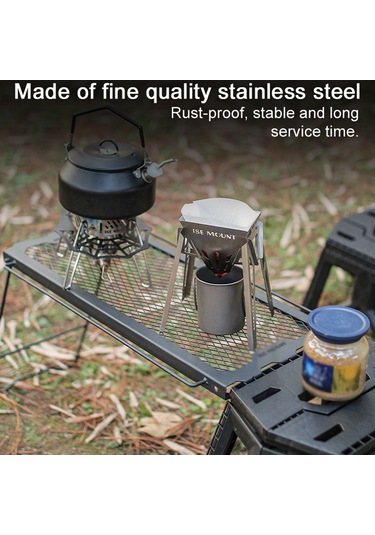 Ise Mount Paslanmaz Çelik Kahve Filtresi Rafı Ayrılabilir Taşınabilir Gümüş