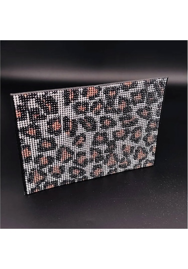 Leopar Sarı Taşlı Ruhsat Kılıfı
