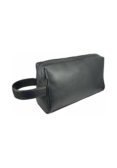 Çanta Yurdu Hakiki Deri Ca250 Dopp Kit El Çantası Siyah Siyah