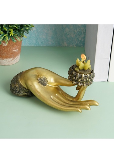 Suntek Restoran Dekorasyon Meditasyon Için Buda Mumluk Retro