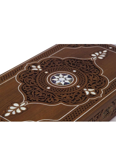 Helena Wood Art Topkapı Sedef Kakma Oymalı Nakışlı Ahşap Tavla Se