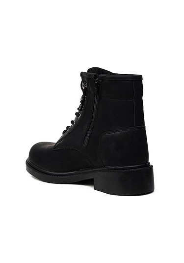 Kocamanlar Unisex Kışlık Uzun Dayanıklı Kauçuk Taban Bot Outdoor Postal Bot Siyah