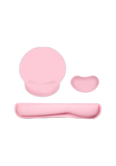 Pazly Ergonomik Hafızalı Köpük Klavye Ve Mouse Bilek Desteği, Pembe