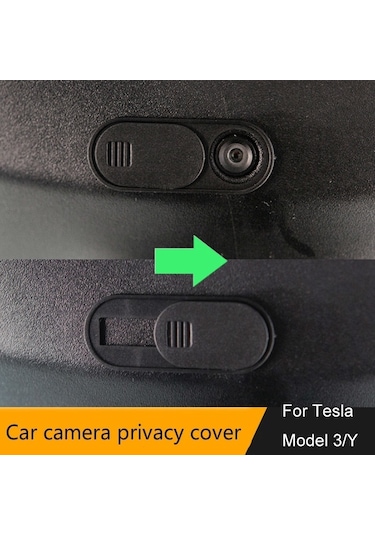 Tesla Model 3/y Kamera Gizlilik Koruma Etiket Kapağı Siyah Siyah