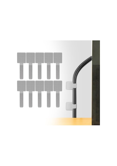 Homyl 10x Yeniden Kullanılabilir Kablo Bağları Veri Gri