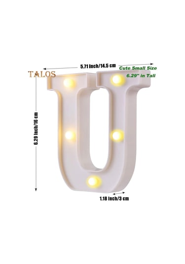 Tl Alfabe Mektubu Led Gece Lambası Lambası Açık Ev Kulübü Düğün Parti Duvar Dekor Y Sıcak Beyaz