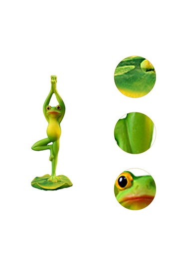 Suntek Reçine Heykelcik Koleksiyon Yoga Kurbağa Heykeli Stil-c