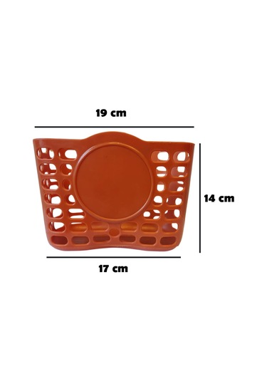 Xbyc 1689 Çocuk Bisikleti Ön Sepet Plastik 16-20 Jant Uyumlu Bisiklet Sepeti Kahverengi Renk