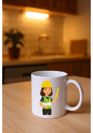 Meslek Baskılı Kupa Kadın Mühendis