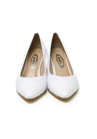 Topuklu/ Stiletto Kadın Rc-4007 Deriden Beyaz Beyaz