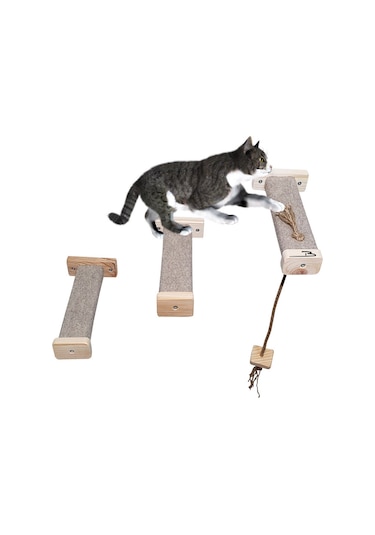 Tırmalamalı Kedi Basamağı Kedi Köprüsü Duvar Yürüyüş Yolu 2 Renk