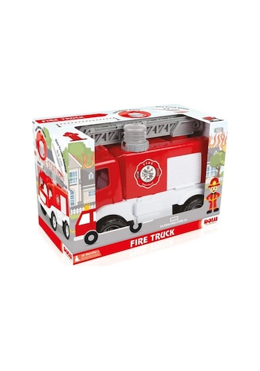 Nessiworld 7022 İtfaiye Kamyonu Penceli Kutuda 38 Cm Çok Renkli