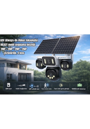 Expotech Hıeasy Expotech Solar 4g Kamera 4 Lens Ex-rbx-s42