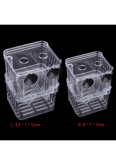 Xindoker Büyük Boy Şeffaf Balık Yavruları Koruma Kutusu - Çok Amaçlı Akvaryum İzolasyon Kutusu