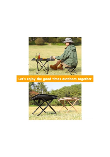 Tenfowee Katlanır Portatif Kuaför Sandalyesi - Sağlam Çelik Konstrüksiyonlu Pratik Oturma Ünitesi Siyah