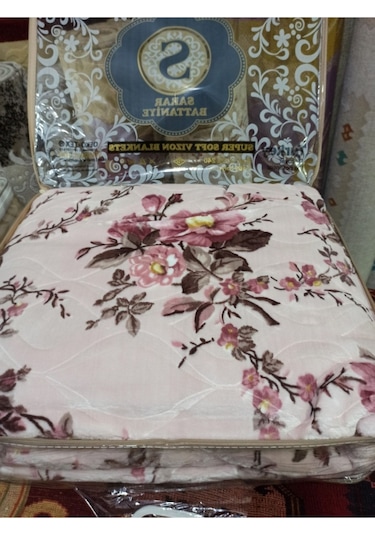 Sarar Peluş Çift Kişilik Battaniye Vizon