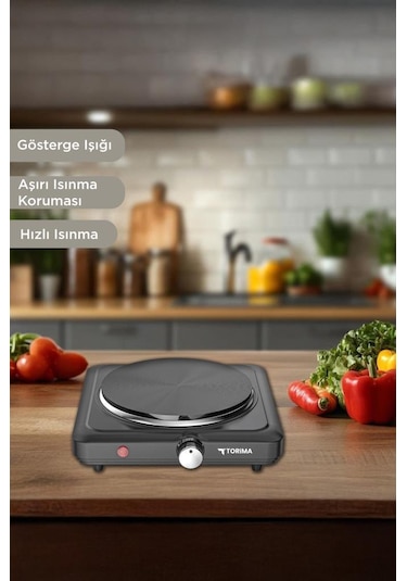 Torima TEH-01 Termostatlı Ayarlanabilir Tekli Elektrikli Ocak