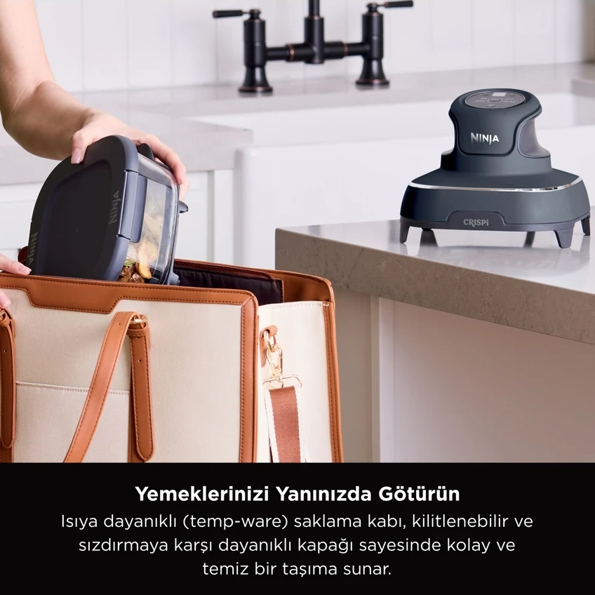 Ninja Crispi 4-In-1 Taşınabilir Cam Hazneli Pişirme Sistemi