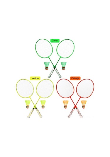 Flybuy Yeşil/turuncu/sarı Spor Seti Seçenekli Oyunu Mekan İçin İç/dış Çocuklar Badminton 2'li - Pz