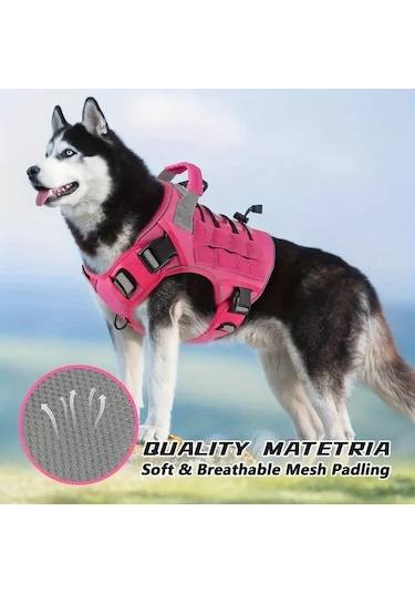 Honeybeeshop "yeşil Xl Taktik Köy Tasması Dayanıklı Polyester Ayarlanabilir Reflektif Askeri Yelek Büyük Köpekler İçin Labrador Husky Alman Kurdu" Altın