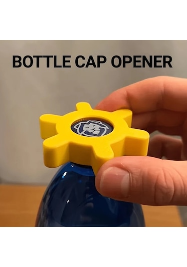 Besthome1 Sarı Manuel Vidalı Kapak Açacağı - Ergonomik Sap, Dayanıklı Dişli Tasarım, Mutfak Aparatı Sarı