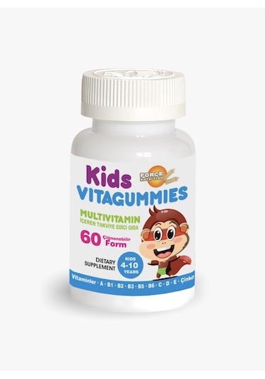 Force Nutrition Kids Vitagummies Çiğnenebilir Multivitamin 60 Kapsül