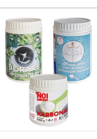 Boraks Karbonat Çamaşır Sodası 3 Lü Set Temizliğin Doğal Gücü