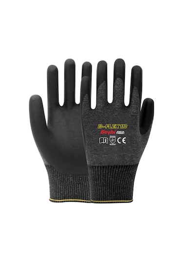 Beybi B-Flex110 Likralı Nitril Eldiven Iş Eldiveni 1 Çift