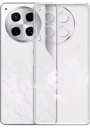 Tecno Camon 30 Kılıf Silikon Şeffaf Arka Kapak Şeffaf