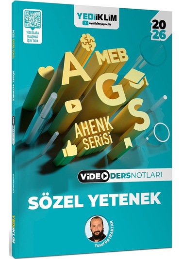 Yediiklim Yayınları 2026 Meb Ags Ahenk Serisi Türkçe Sözel Yetenek Video Ders Notları