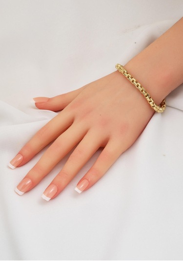 Bilezikci Zincir 14 Ayar Taşsız Altın Bileklik Sarı Altın