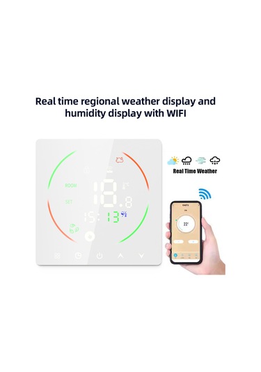 Ximistore9 East2 Siyah Akıllı Termostat: Tam Dokunmatik, Çocuk Kilidi, 16a Elektrik Isıtması, Ntc Sensör, 7 Gün Programlanabilir, Otomatik/manuel Mod