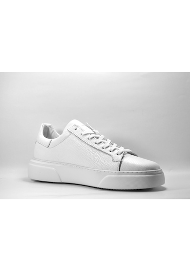 Onlo Ayakkabı MN.1091 Hakiki Deri Beyaz Casual Erkek Ayakkabı Beyaz