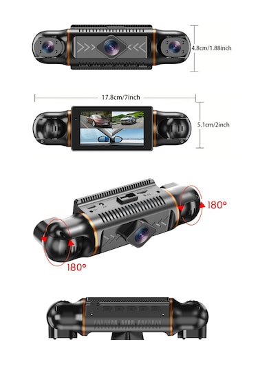 Mb-5900 Yeni Premium 4 Kameralı Full Hd 1080 P Geniş Açı Araç Kayıt Kamerası