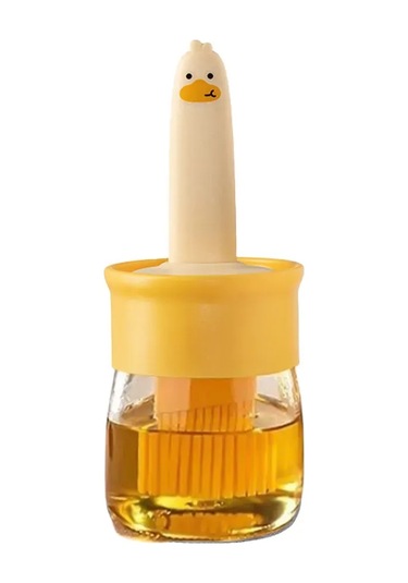 Padalink Cam Ve Silikon Barbekü Yağ Dağıtıcı - Isı Dayanıklı Yemek Grubu Fırça İle Entegre Outdoor Yağ Botu Çok Renkli