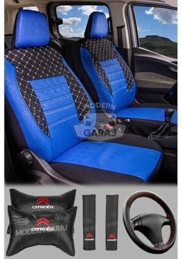 Citroen Nemo Fitilli Koltuk Kılıfı Boyun Yastığı Kemer Konforu